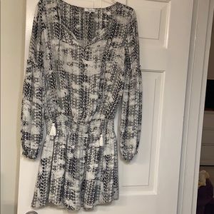 Black and white mini dress